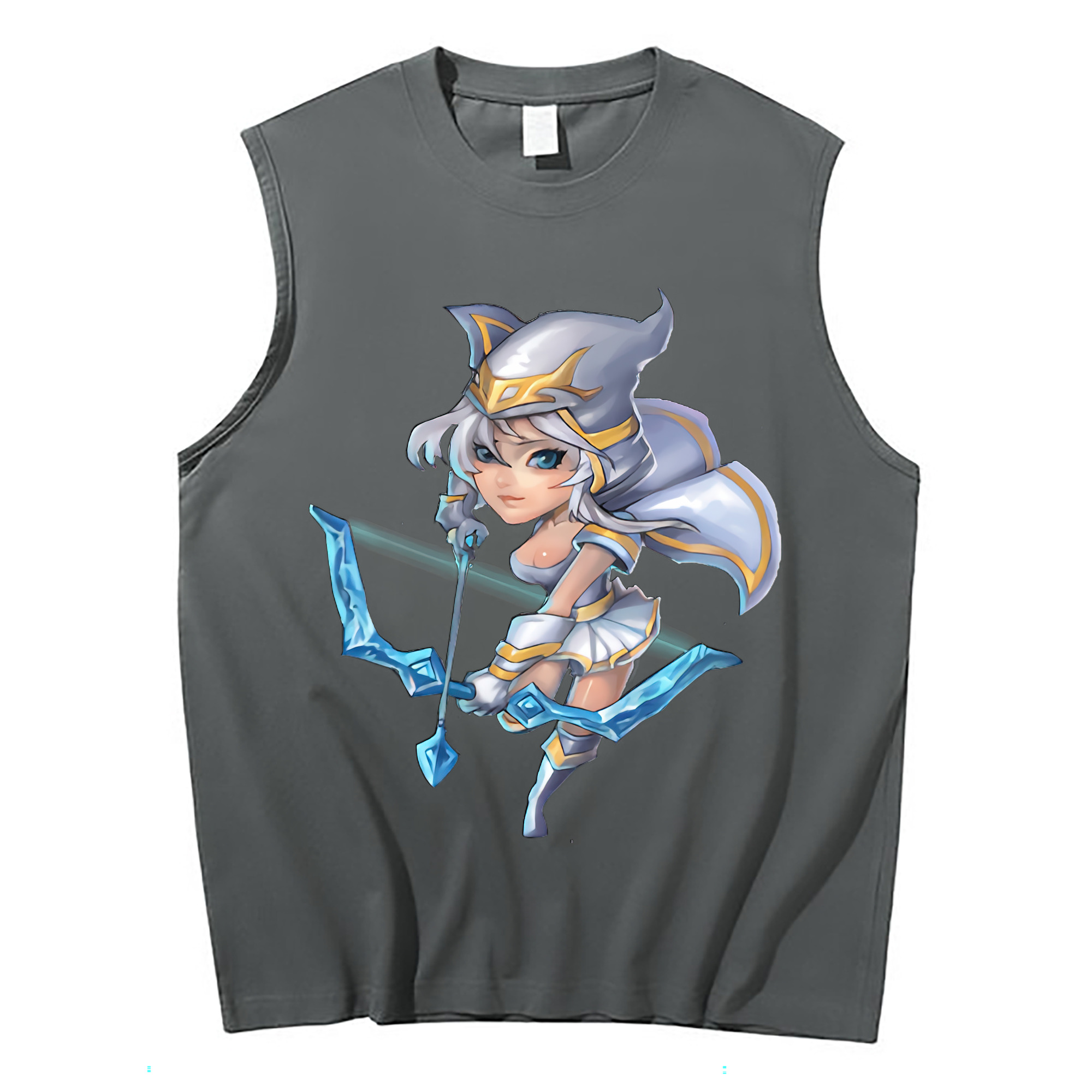 （画像用） リーグ・オブ・レジェンド League of Legends LOL コットン100％タンクトップ（フロントプリント）